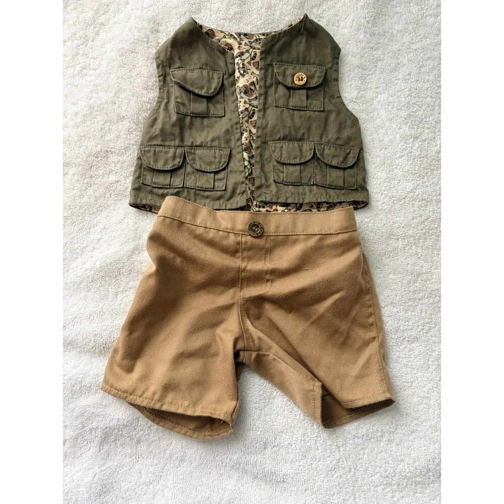 Build A Bear & Boyd's Bears Fishing Outfit Vest and Pants - BAB